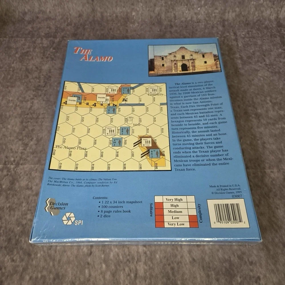 New Sealed 1995 Decision Games The Alamo March 6, 1836